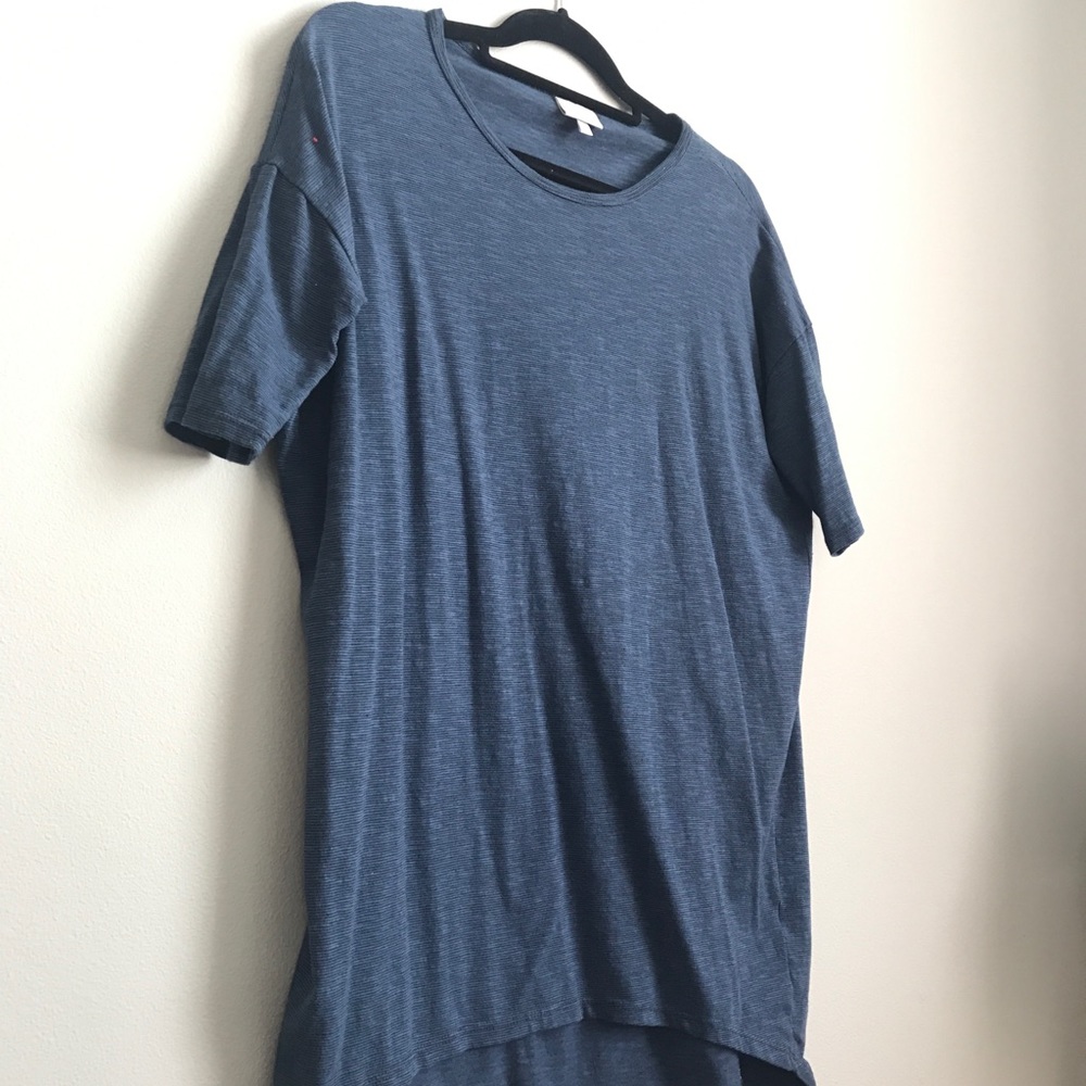 NWOT LulaRoe Irma XS - Denim Micro Stripe